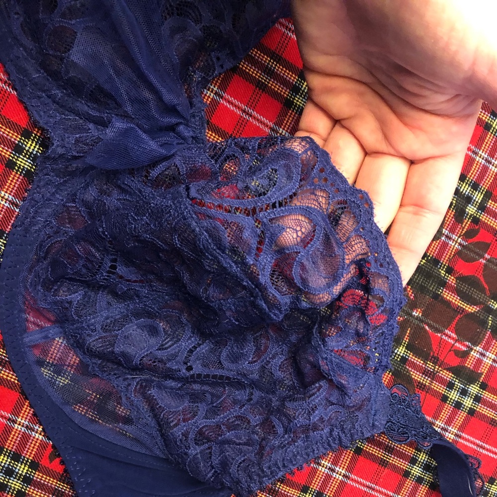 Lejaby Theodora 34G Cobalt Blue Bra